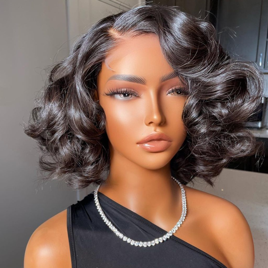 Frontal Lace Short Body Wavy Bob Wig