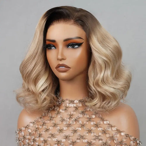 6x5 Glueless Bob Wig - Blonde with Dark Roots
