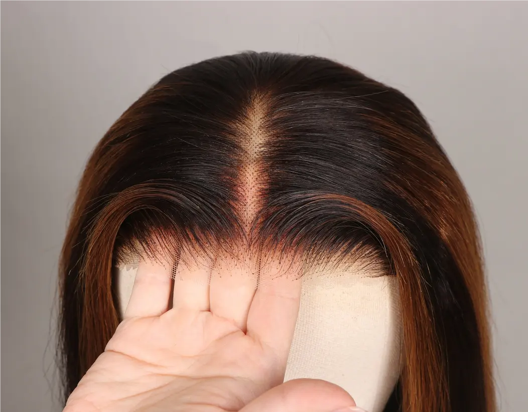 6x5 Glueless Bob Wig - Caramel Brown Highlights