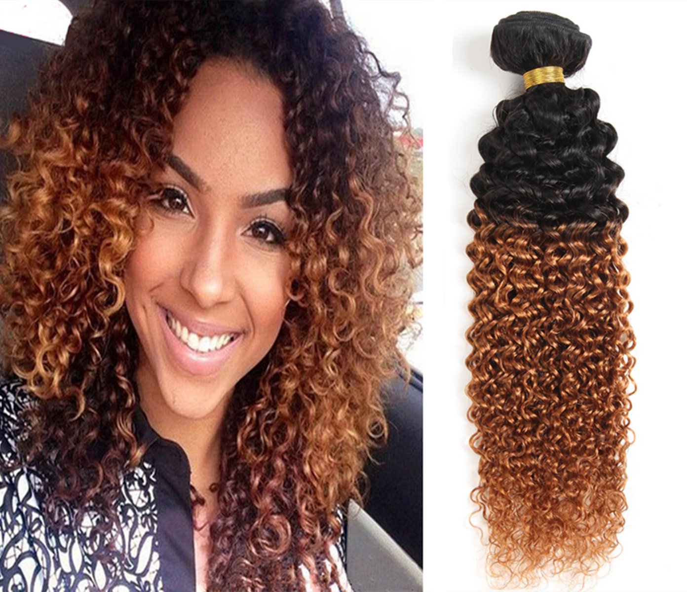 Jerry Curls Bundle Two tone Ombre T1B30i