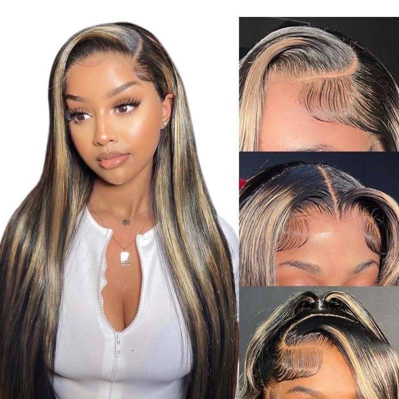 13x6 HD Lace Frontal Balayage Highlight Straight Hair Wig