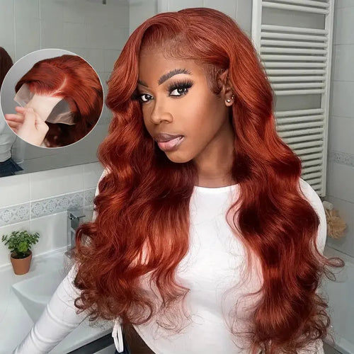 13x4 Lace Front Body Wave Wig - Reddish Brown #33