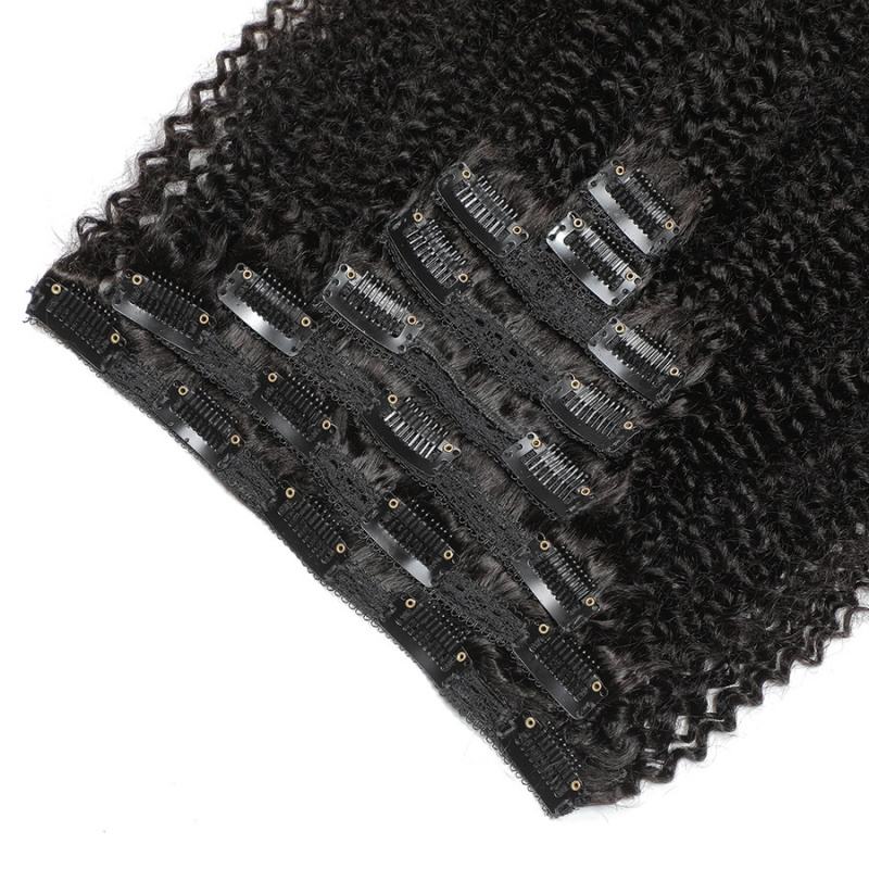 Raw Kinky Curly Clip-in Hair Extensions  (Set of 8)
