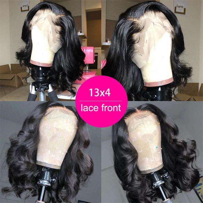 Frontal Lace Short Body Wavy Bob Wig