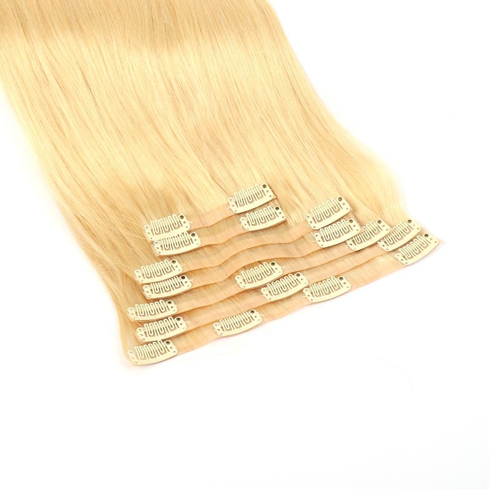 Straight 613 Blonde Clip-in Hair Extensions (Set of 8)