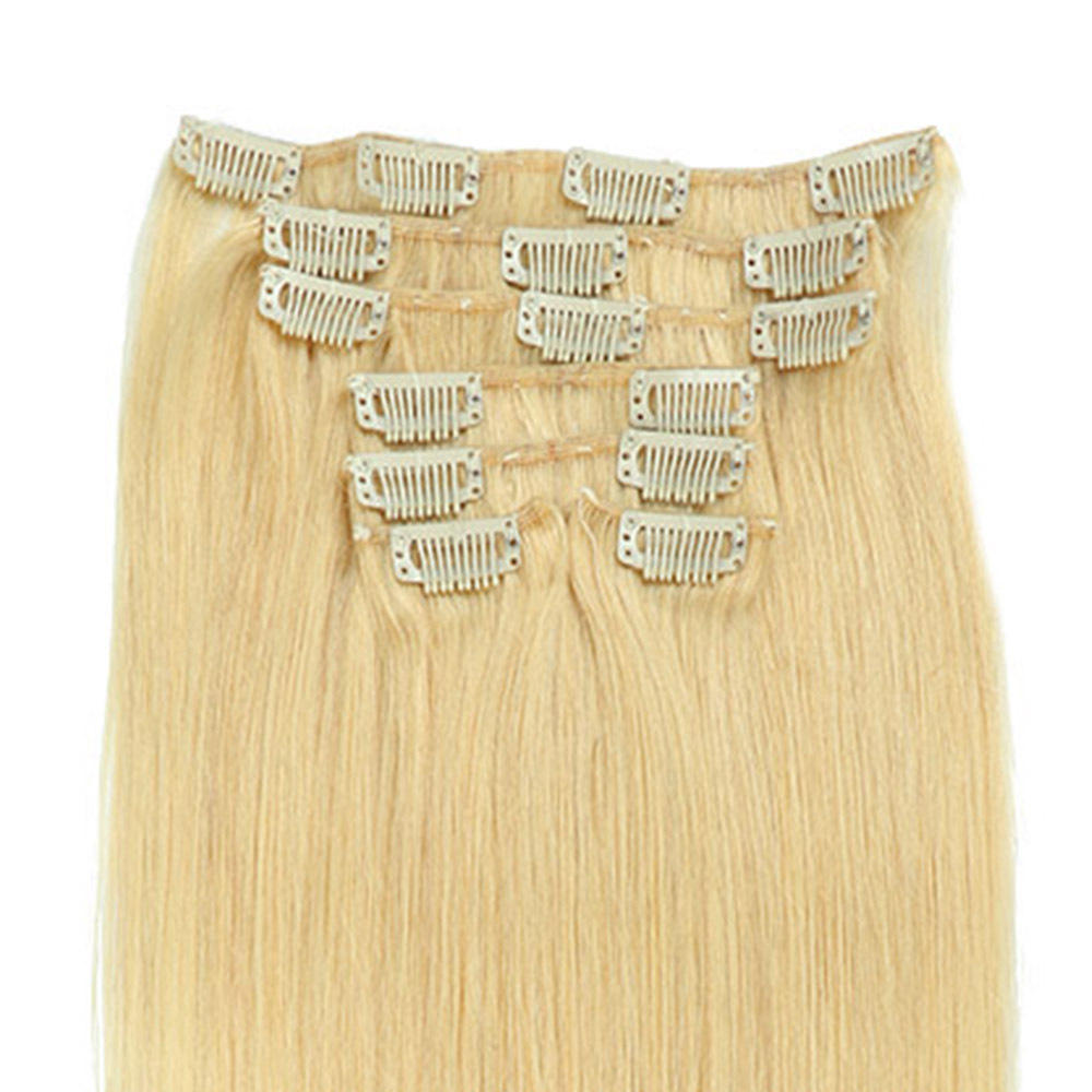 Straight 613 Blonde Clip-in Hair Extensions (Set of 8)